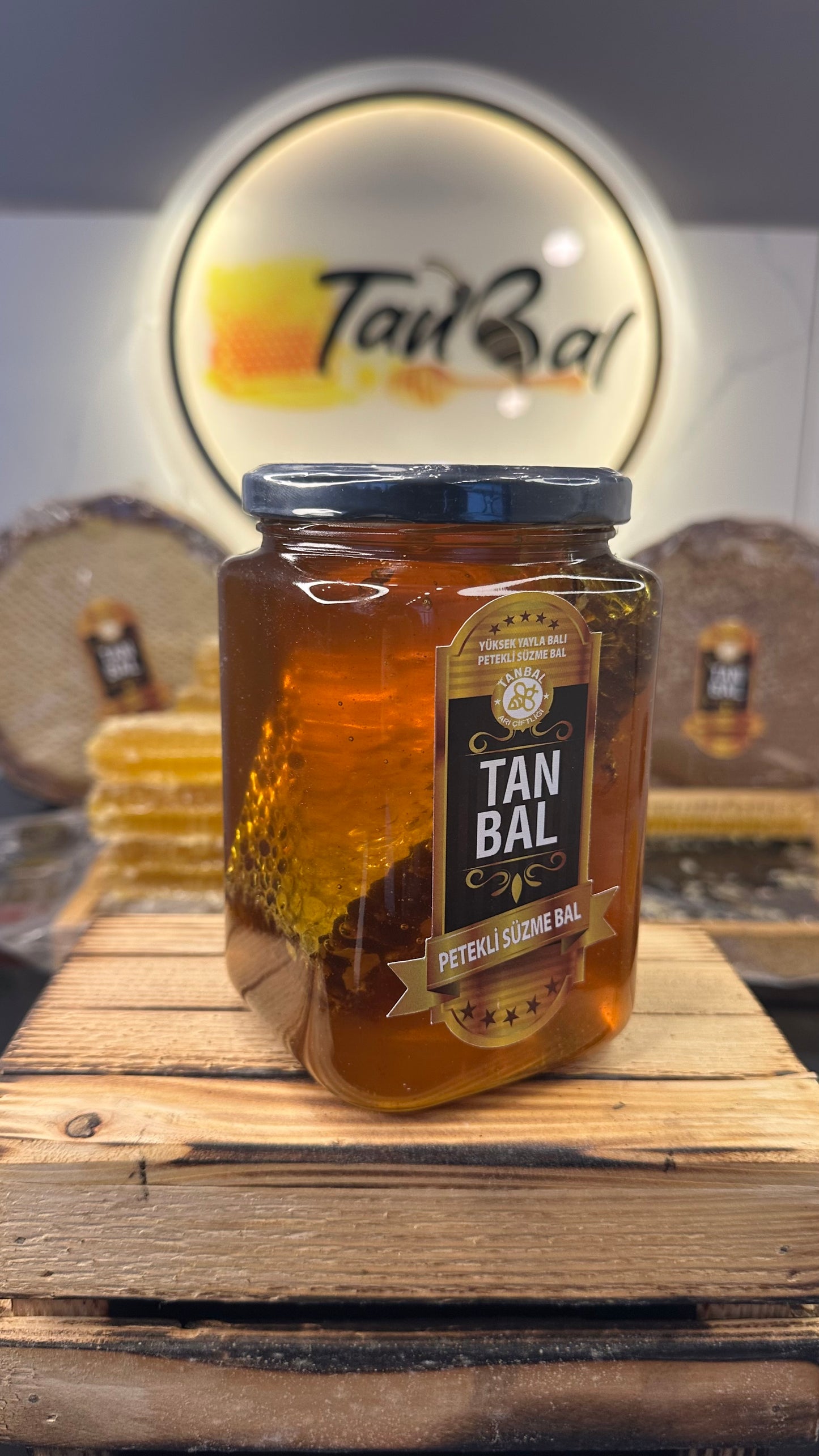 Organik Petekli Süzme Bal Net 1000 Gr