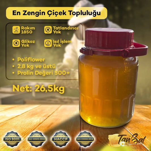 Organik Yayla Çiçek Balı 26 Kg