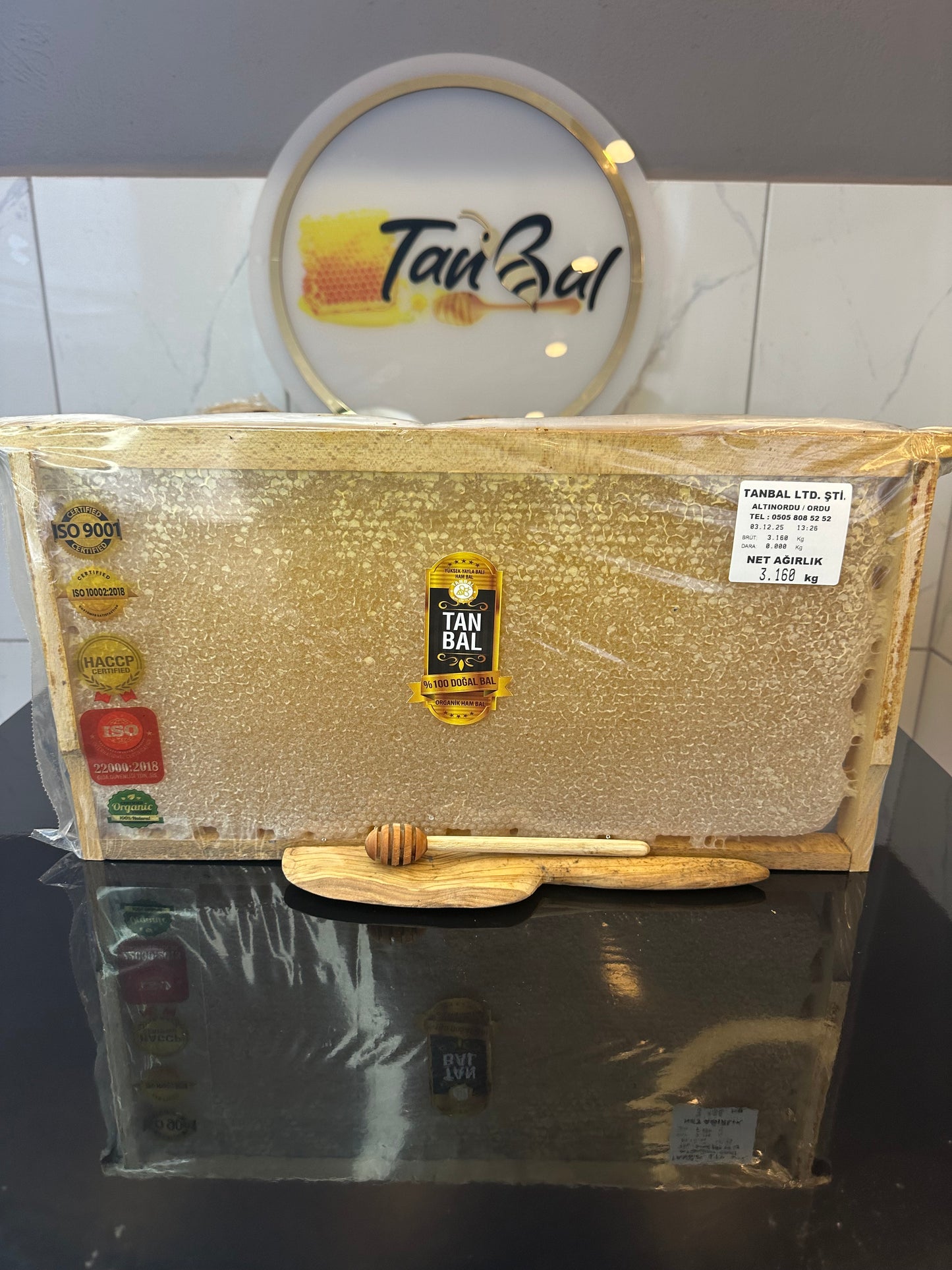 Tanbal Petekli Bal Sarı Renk 1.3kg gurme lezzet