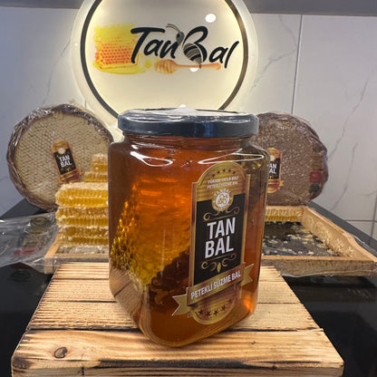 Organik Petekli Süzme Bal Net 1000 Gr