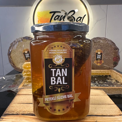 Organik Petekli Süzme Bal Net 1000 Gr