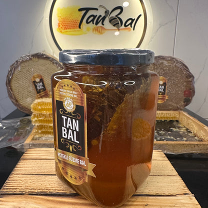 Organik Petekli Süzme Bal Net 1000 Gr