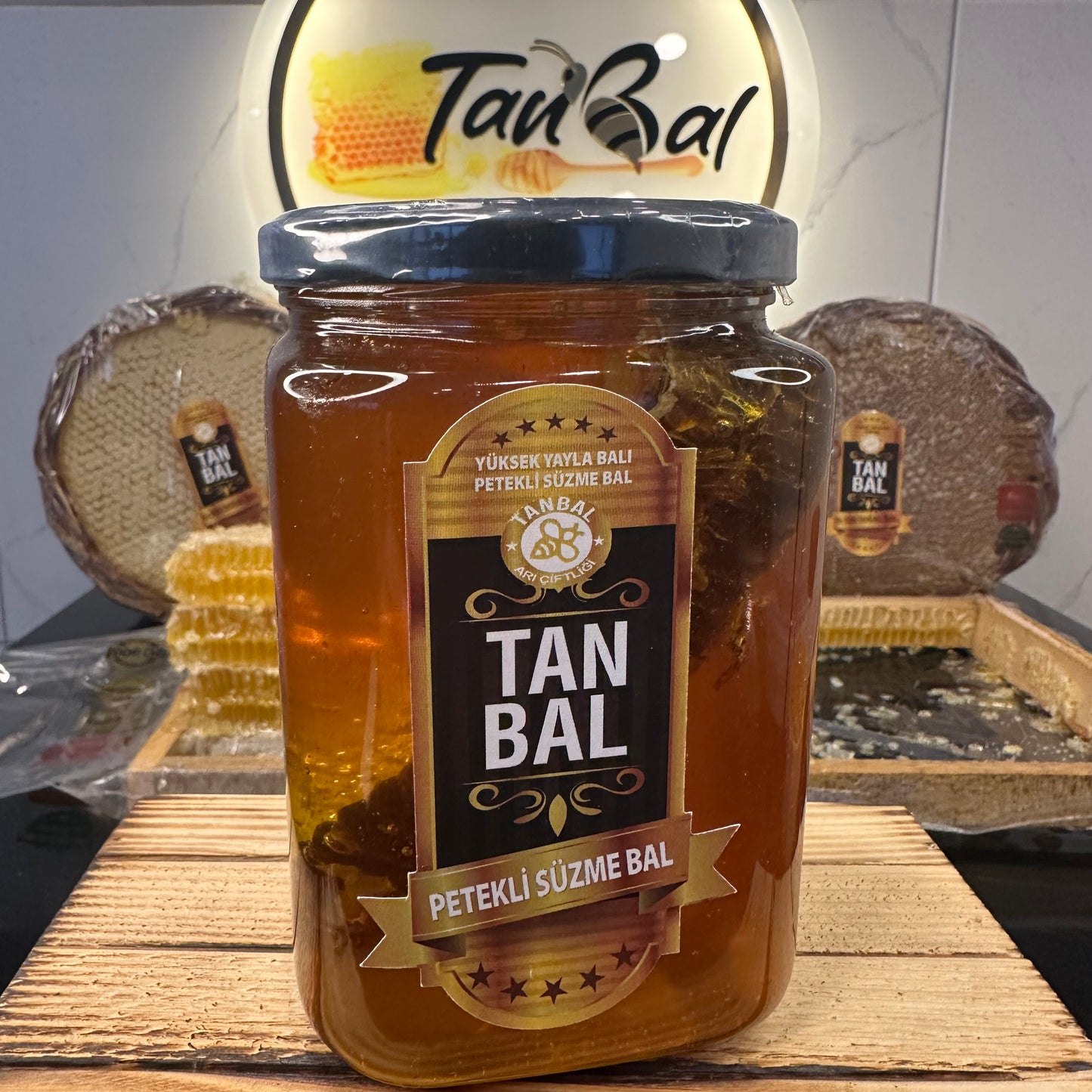 Organik Petekli Süzme Bal Net 1000 Gr