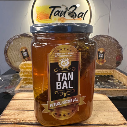 Organik Petekli Süzme Bal Net 1000 Gr