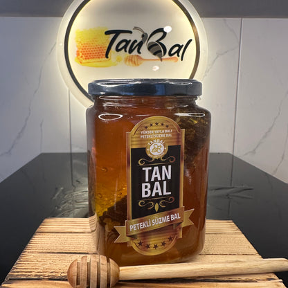 Organik Petekli Süzme Bal Net 1000 Gr