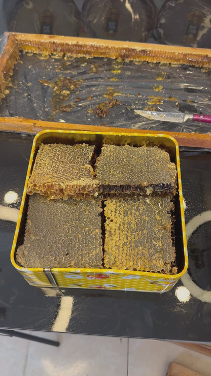 Tanbal Petekli Bal Siyah Renk 1.3kg yoğun polenli