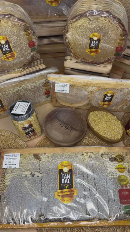 Organik Petekli Bal Siyah Renk 3000 Gr